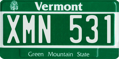 VT license plate XMN531