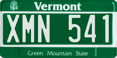 VT license plate XMN541
