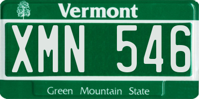 VT license plate XMN546