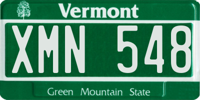 VT license plate XMN548