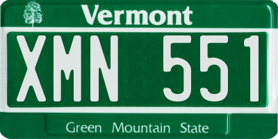 VT license plate XMN551