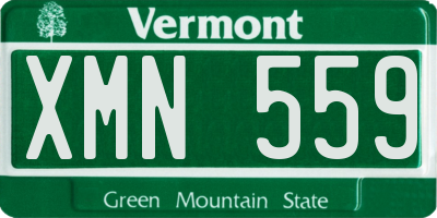 VT license plate XMN559