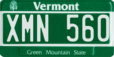 VT license plate XMN560