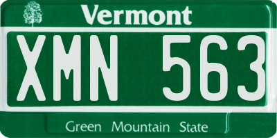VT license plate XMN563