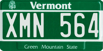 VT license plate XMN564