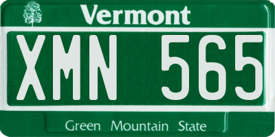 VT license plate XMN565