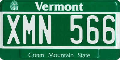 VT license plate XMN566