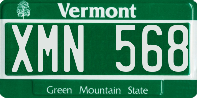 VT license plate XMN568