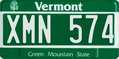 VT license plate XMN574