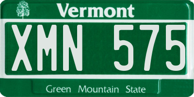 VT license plate XMN575