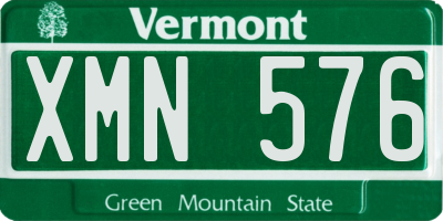 VT license plate XMN576