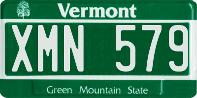 VT license plate XMN579