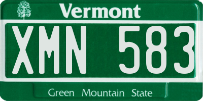 VT license plate XMN583