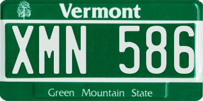 VT license plate XMN586
