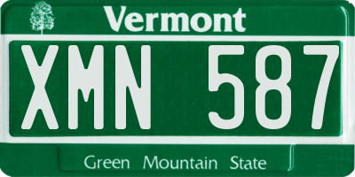 VT license plate XMN587