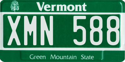 VT license plate XMN588