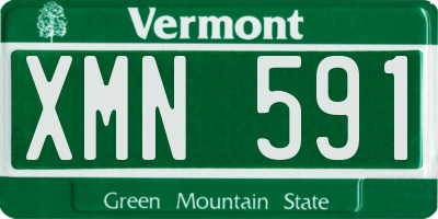 VT license plate XMN591