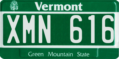 VT license plate XMN616