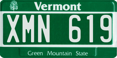 VT license plate XMN619