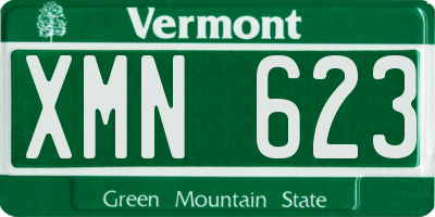 VT license plate XMN623