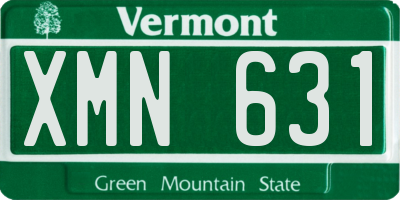 VT license plate XMN631