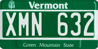 VT license plate XMN632