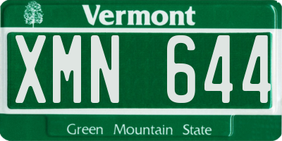 VT license plate XMN644