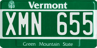 VT license plate XMN655