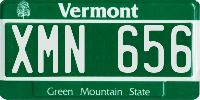 VT license plate XMN656