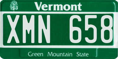 VT license plate XMN658