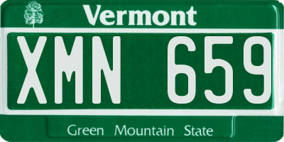 VT license plate XMN659