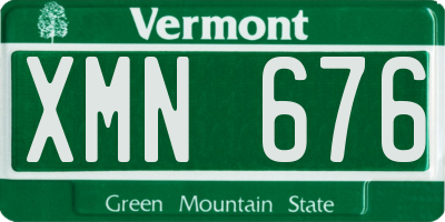 VT license plate XMN676