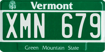 VT license plate XMN679
