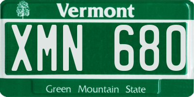 VT license plate XMN680
