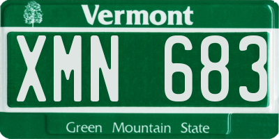 VT license plate XMN683