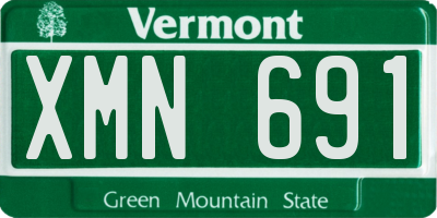 VT license plate XMN691