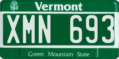 VT license plate XMN693