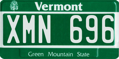VT license plate XMN696
