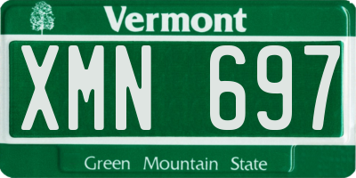 VT license plate XMN697