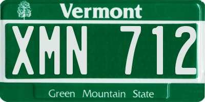 VT license plate XMN712
