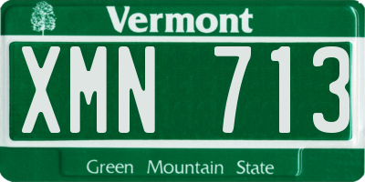 VT license plate XMN713