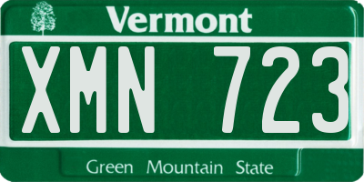 VT license plate XMN723