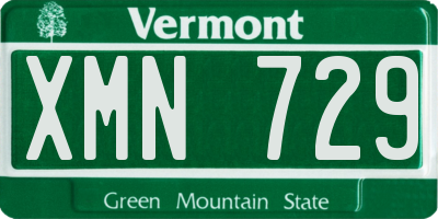 VT license plate XMN729