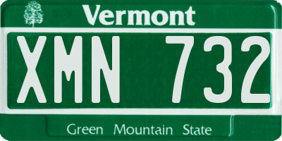 VT license plate XMN732