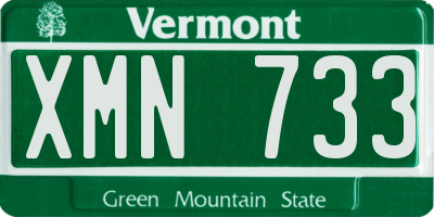 VT license plate XMN733
