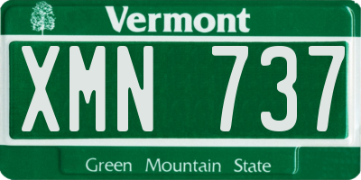 VT license plate XMN737