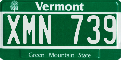VT license plate XMN739