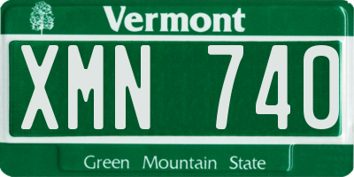 VT license plate XMN740