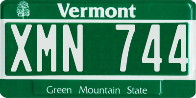 VT license plate XMN744