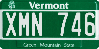 VT license plate XMN746